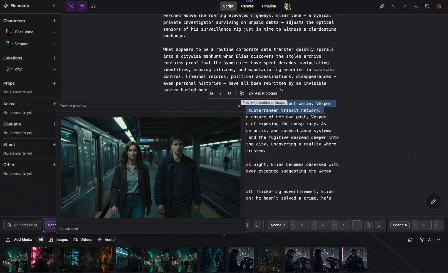 Prompt preview before you generate preview