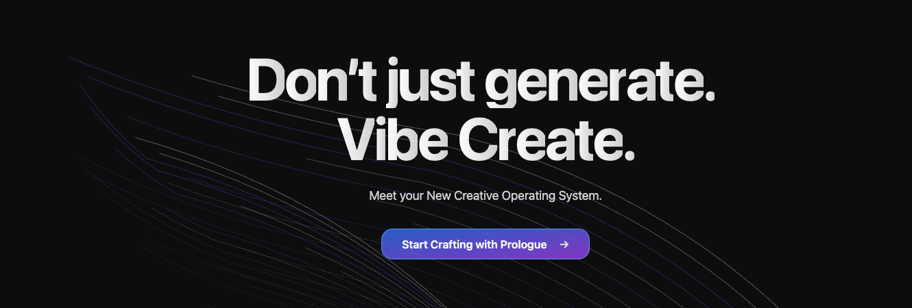 Prologue Vibe Create canvas inside Multimodal Studio