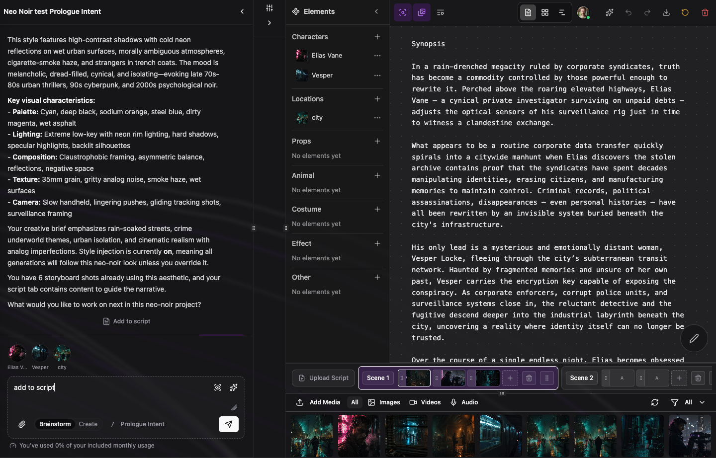 Write your script from chat preview
