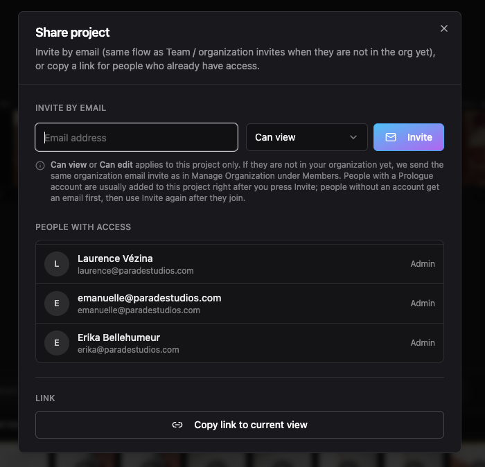 Business (organization) projects preview